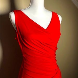 Stunning vibrant red sexy Calvin Klein dress